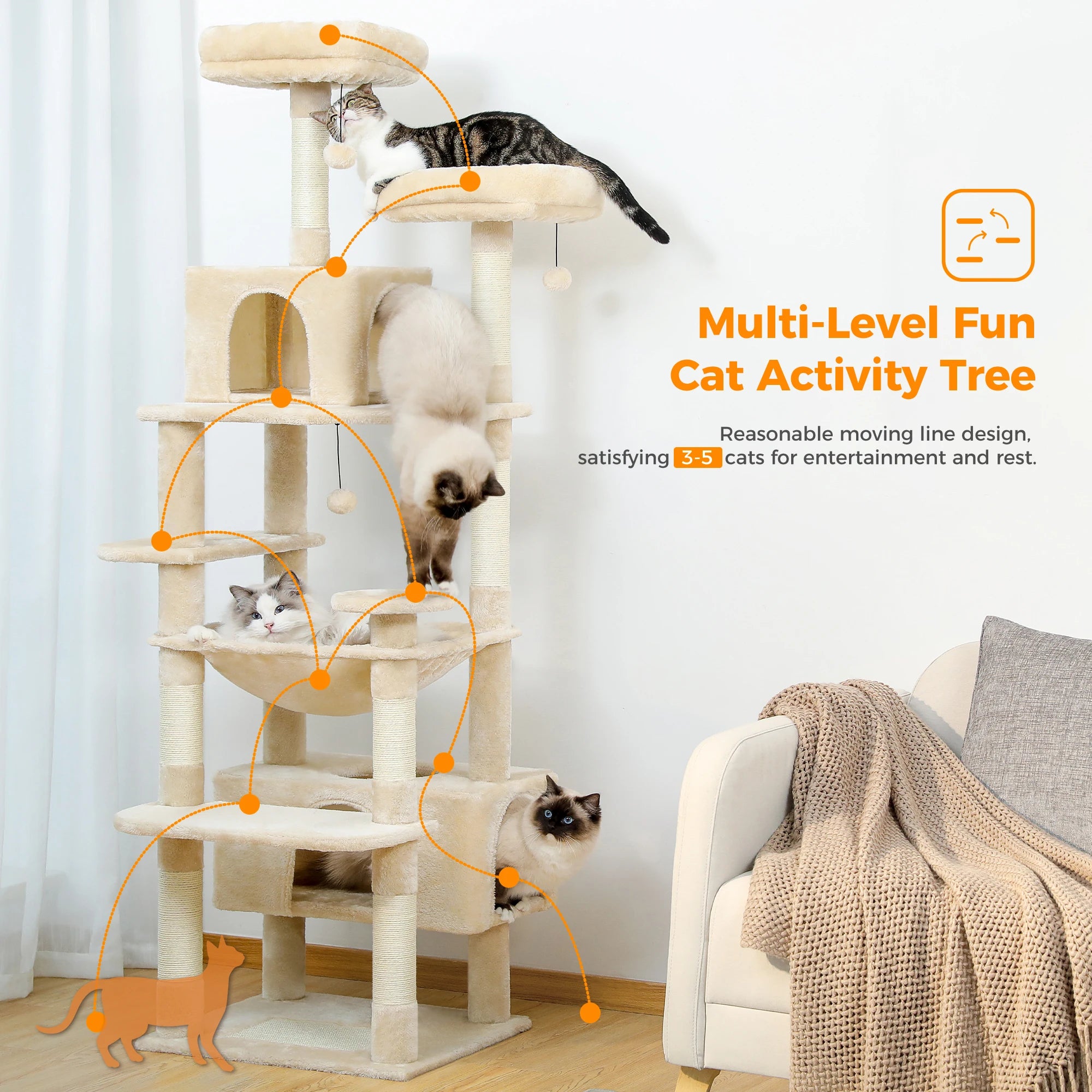 Large Indoor Cat Tree Tower