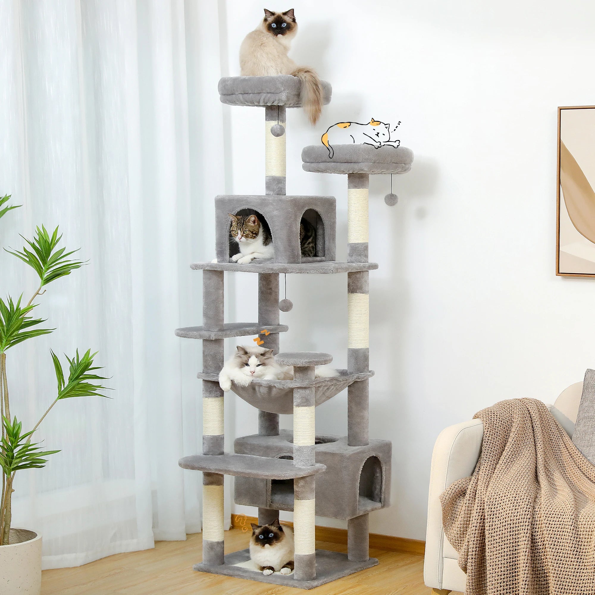 Large Indoor Cat Tree Tower